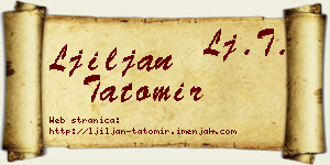 Ljiljan Tatomir vizit kartica